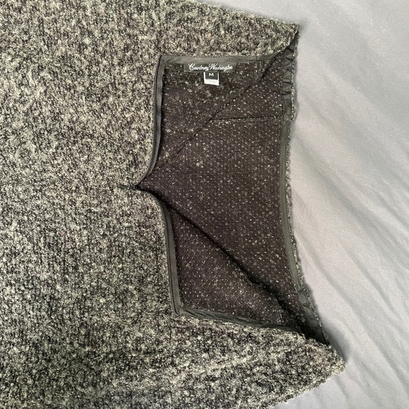 Courtney Washington Grey Woolly Asymmetrical Maxi Skirt Size M - Picture 2 of 5